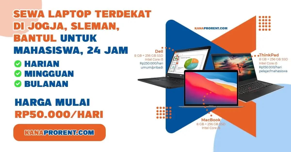 Sewa laptop terdekat di Jogja