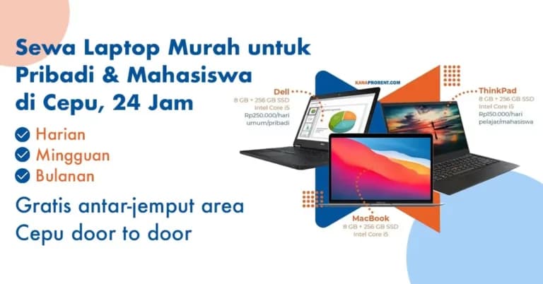 Sewa laptop murah di Cepu