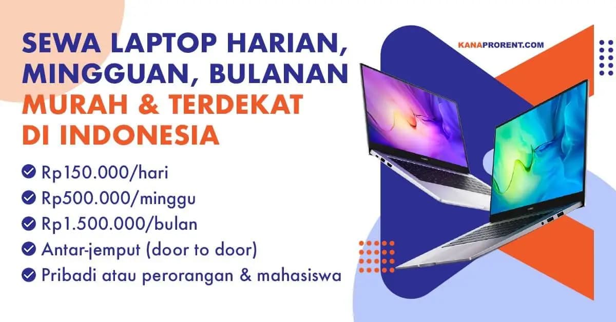 Sewa laptop harian dan bulanan murah dan terdekat