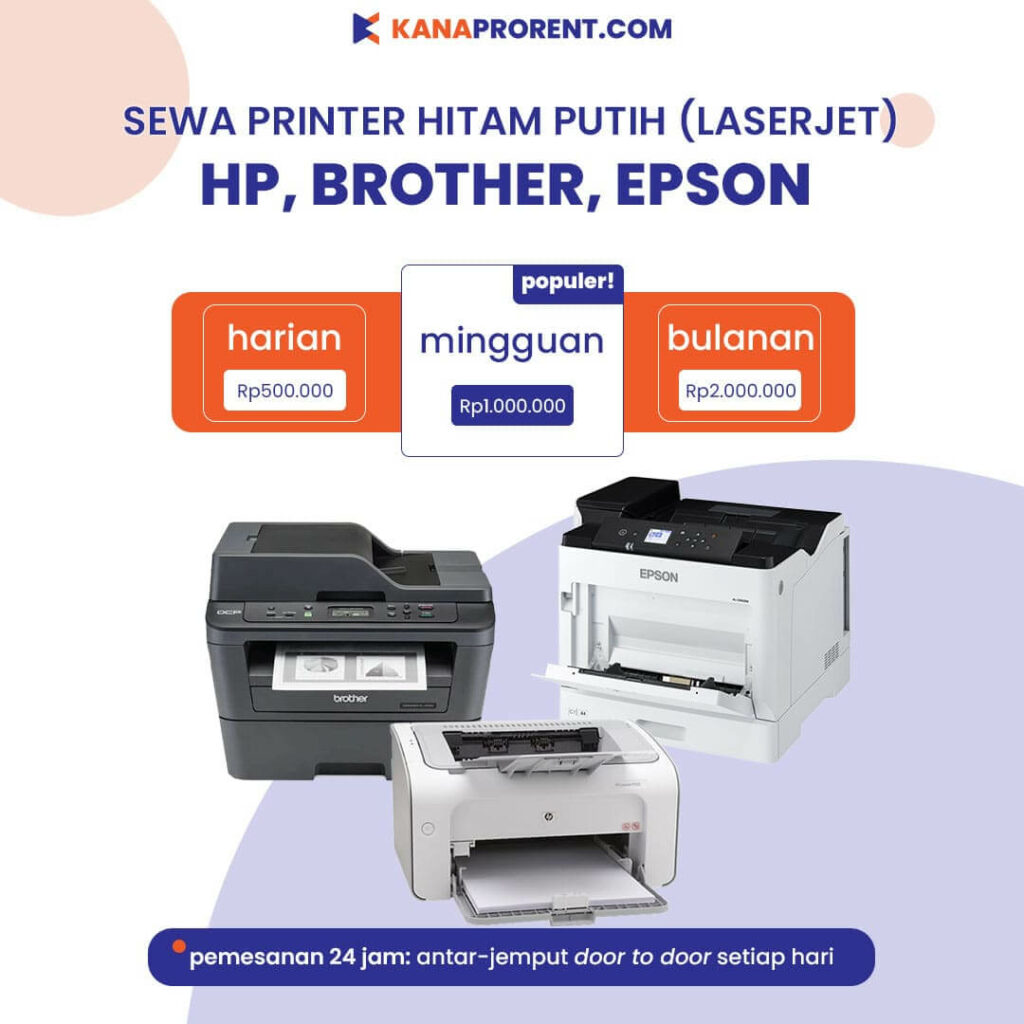 Sewa printer hitam putih (laserjet)