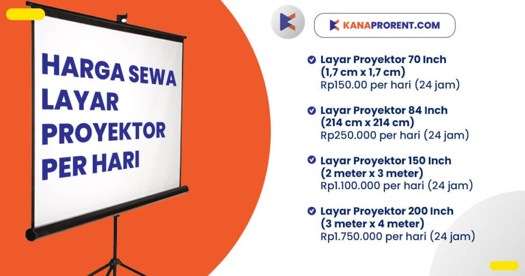 Harga sewa layar proyektor